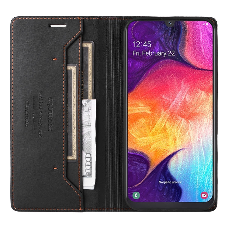 For Samsung Galaxy A70 GQUTROBE G01 RFID Anti-theft Leather Phone Case