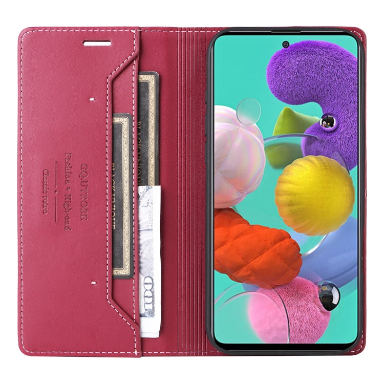 For Samsung Galaxy A71 4G GQUTROBE G01 RFID Anti-theft Leather Phone Case