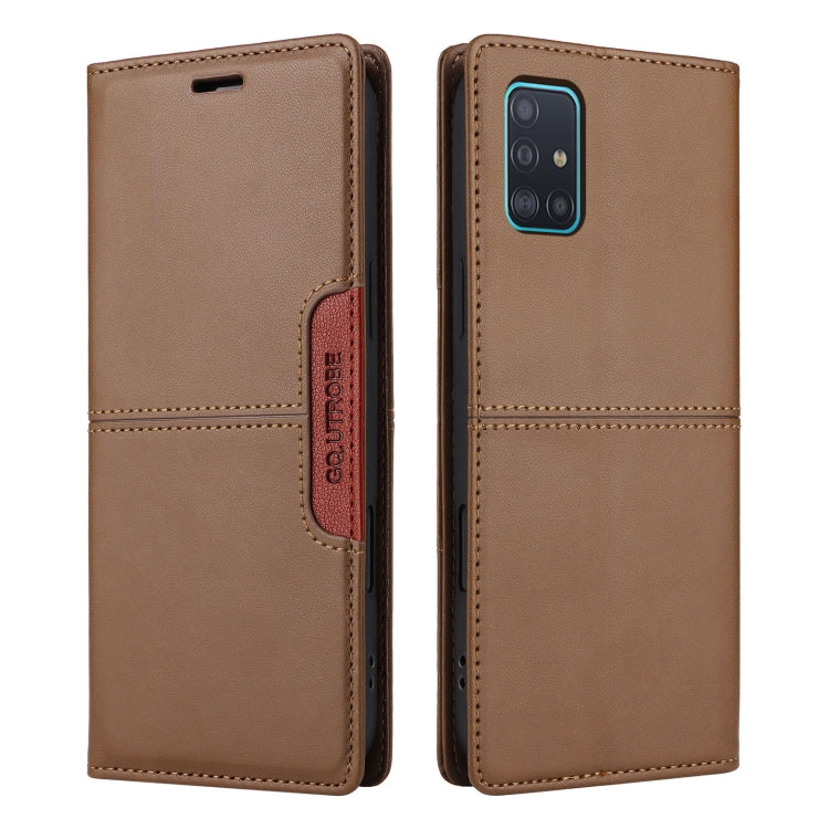 For Samsung Galaxy A71 4G GQUTROBE G01 RFID Anti-theft Leather Phone Case