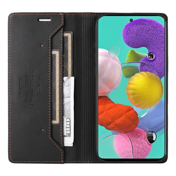 For Samsung Galaxy A71 4G GQUTROBE G01 RFID Anti-theft Leather Phone Case