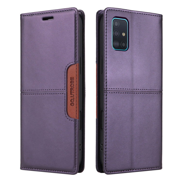 For Samsung Galaxy A71 4G GQUTROBE G01 RFID Anti-theft Leather Phone Case