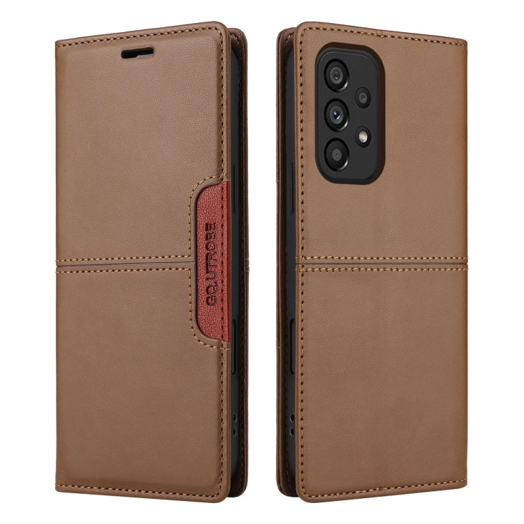 For Samsung Galaxy A72 GQUTROBE G01 RFID Anti-theft Leather Phone Case