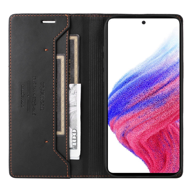 For Samsung Galaxy A72 GQUTROBE G01 RFID Anti-theft Leather Phone Case