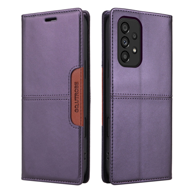 For Samsung Galaxy A72 GQUTROBE G01 RFID Anti-theft Leather Phone Case