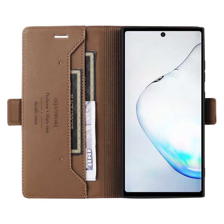 For Samsung Galaxy Note10+ GQUTROBE G01 RFID Anti-theft Leather Phone Case