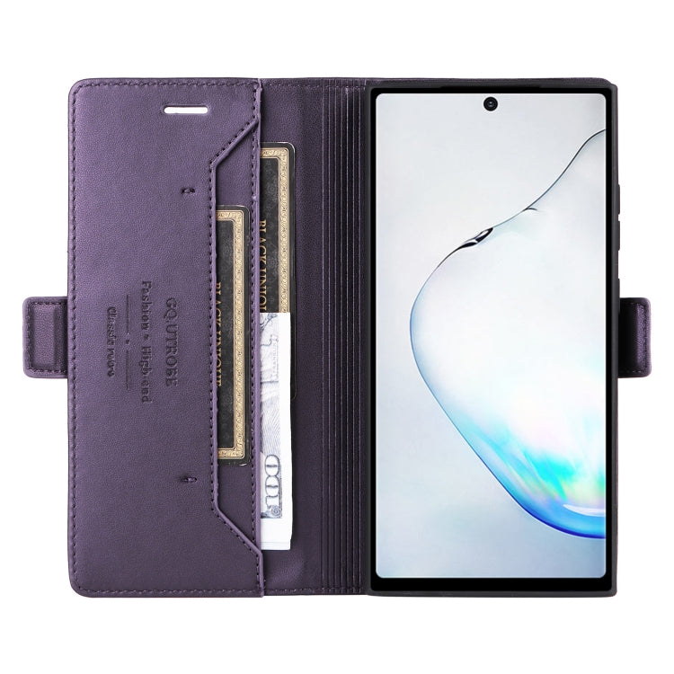 For Samsung Galaxy Note10+ GQUTROBE G01 RFID Anti-theft Leather Phone Case