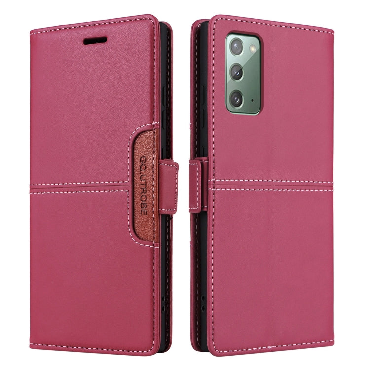 For Samsung Galaxy Note20 GQUTROBE G01 RFID Anti-theft Leather Phone Case