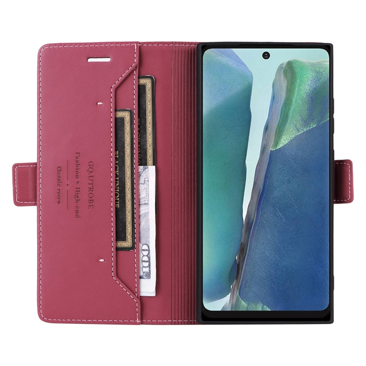 For Samsung Galaxy Note20 GQUTROBE G01 RFID Anti-theft Leather Phone Case