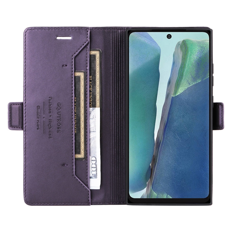 For Samsung Galaxy Note20 GQUTROBE G01 RFID Anti-theft Leather Phone Case