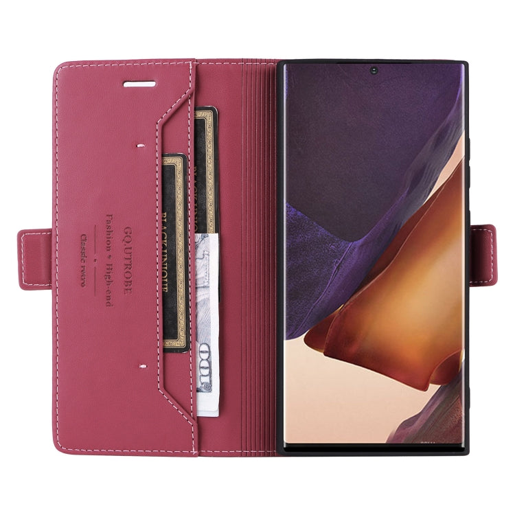 For Samsung Galaxy Note20 Ultra GQUTROBE G01 RFID Anti-theft Leather Phone Case