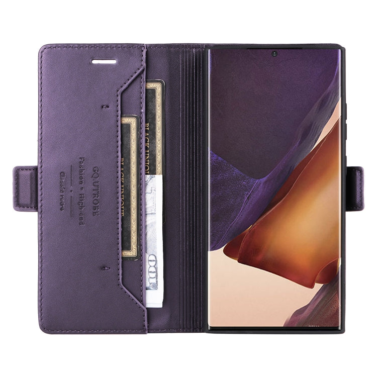 For Samsung Galaxy Note20 Ultra GQUTROBE G01 RFID Anti-theft Leather Phone Case