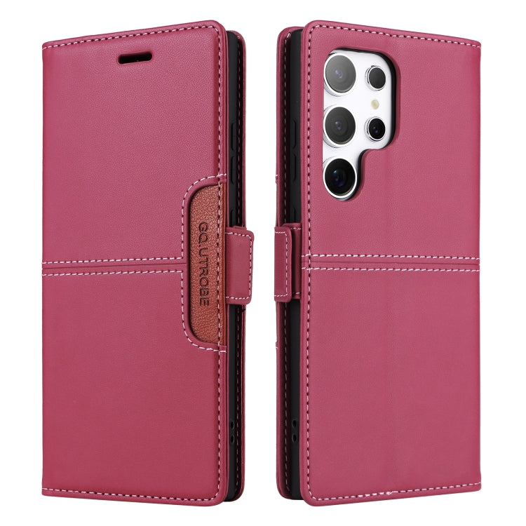 For Samsung Galaxy S22 Ultra 5G GQUTROBE G01 RFID Anti-theft Leather Phone Case
