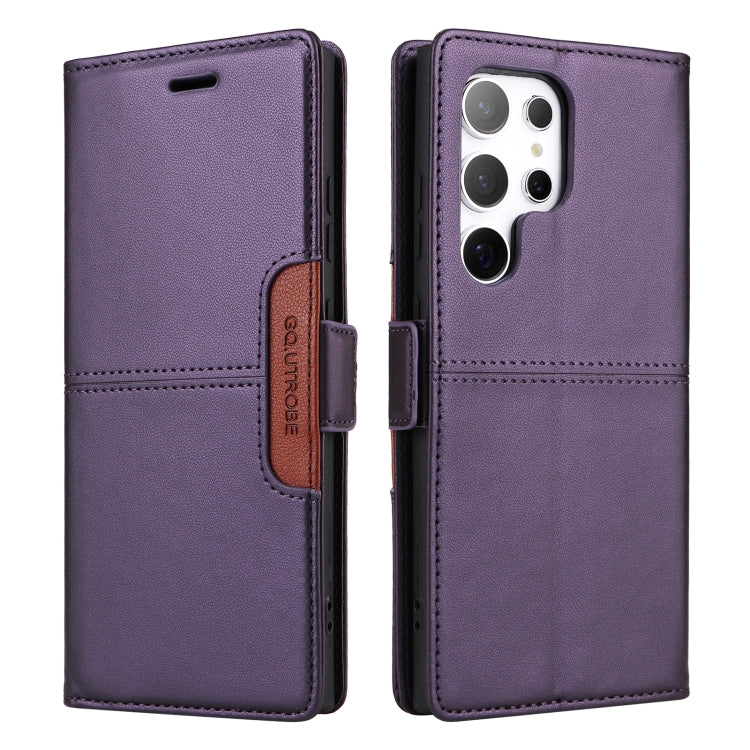 For Samsung Galaxy S23 Ultra 5G GQUTROBE G01 RFID Anti-theft Leather Phone Case