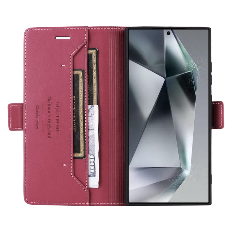 For Samsung Galaxy S24 Ultra 5G GQUTROBE G01 RFID Anti-theft Leather Phone Case