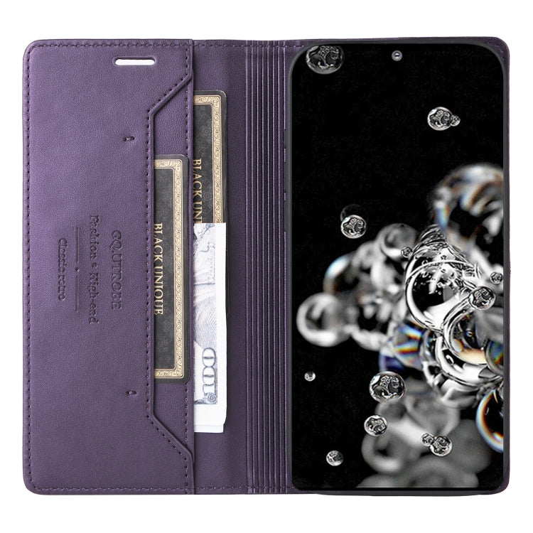 For Samsung Galaxy S20 Ultra GQUTROBE G01 RFID Anti-theft Leather Phone Case