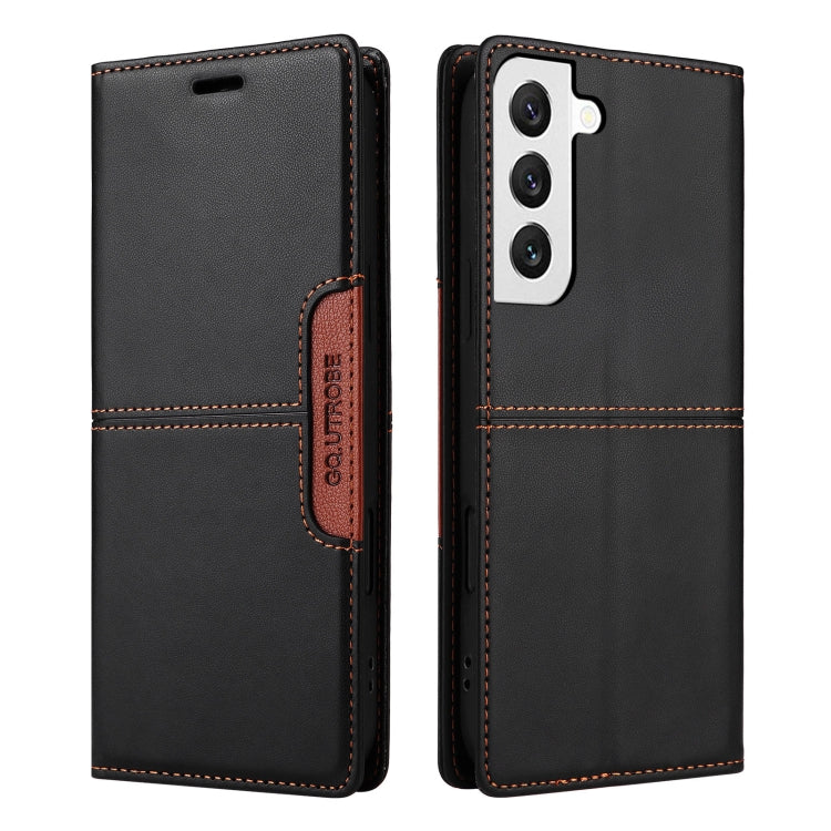For Samsung Galaxy S21 5G GQUTROBE G01 RFID Anti-theft Leather Phone Case
