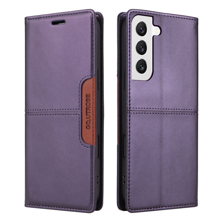 For Samsung Galaxy S21 5G GQUTROBE G01 RFID Anti-theft Leather Phone Case