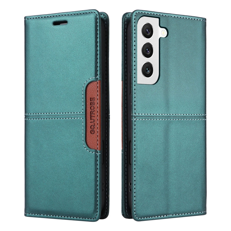 For Samsung Galaxy S21 5G GQUTROBE G01 RFID Anti-theft Leather Phone Case