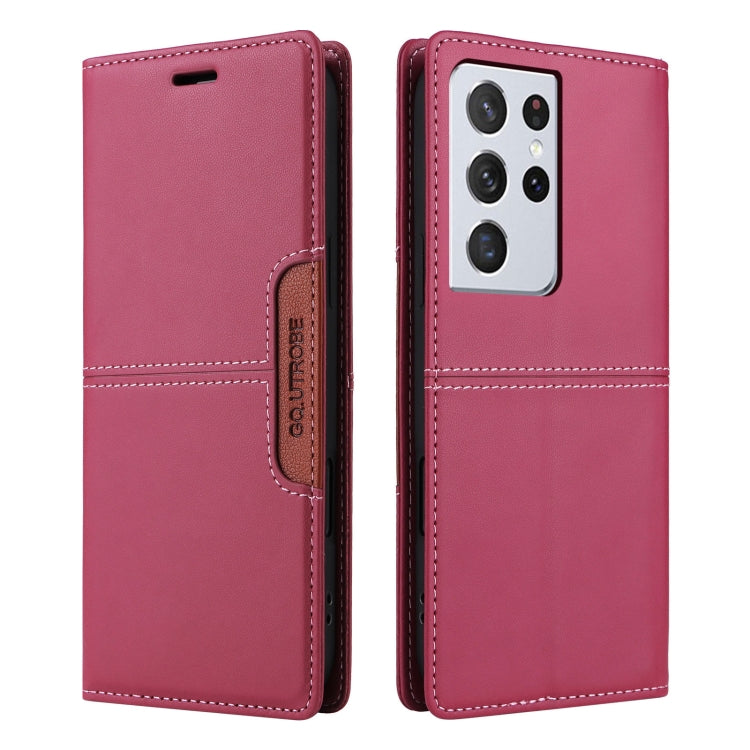 For Samsung Galaxy S21 Ultra 5G GQUTROBE G01 RFID Anti-theft Leather Phone Case