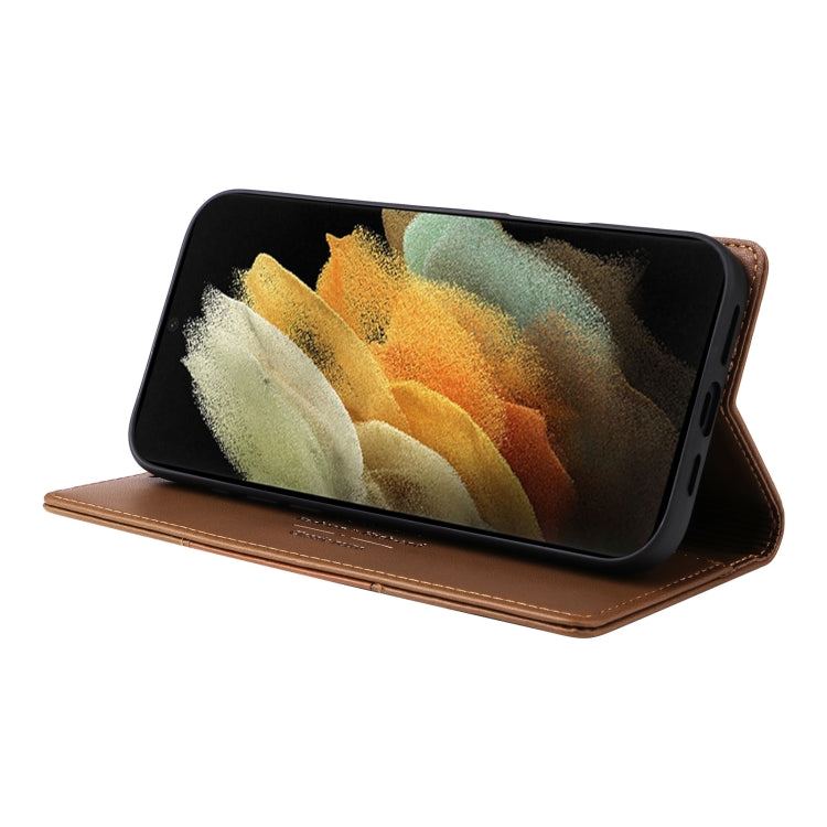 For Samsung Galaxy S21 Ultra 5G GQUTROBE G01 RFID Anti-theft Leather Phone Case