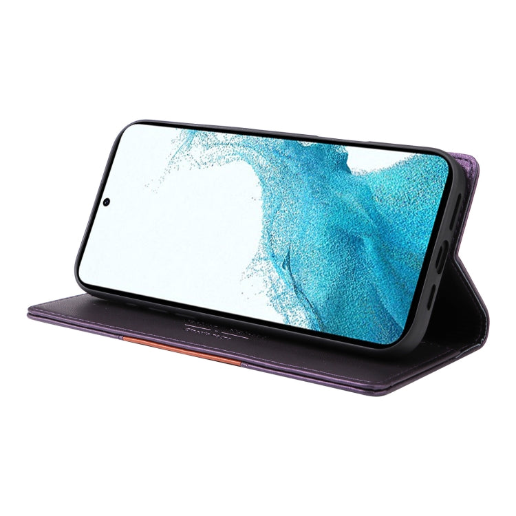 For Samsung Galaxy S21 FE 5G GQUTROBE G01 RFID Anti-theft Leather Phone Case