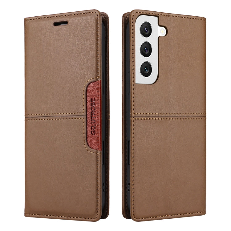 For Samsung Galaxy S22 5G GQUTROBE G01 RFID Anti-theft Leather Phone Case