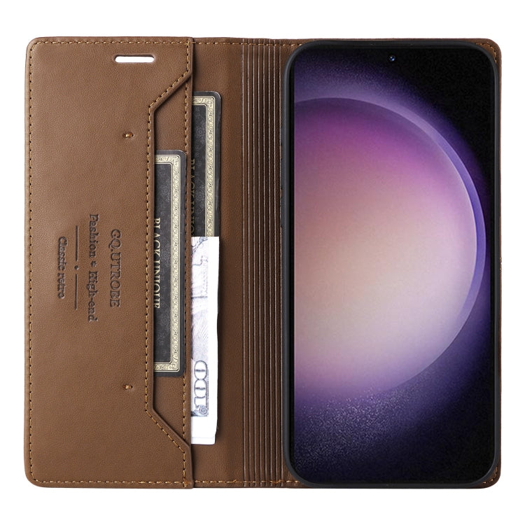 For Samsung Galaxy S23 5G GQUTROBE G01 RFID Anti-theft Leather Phone Case
