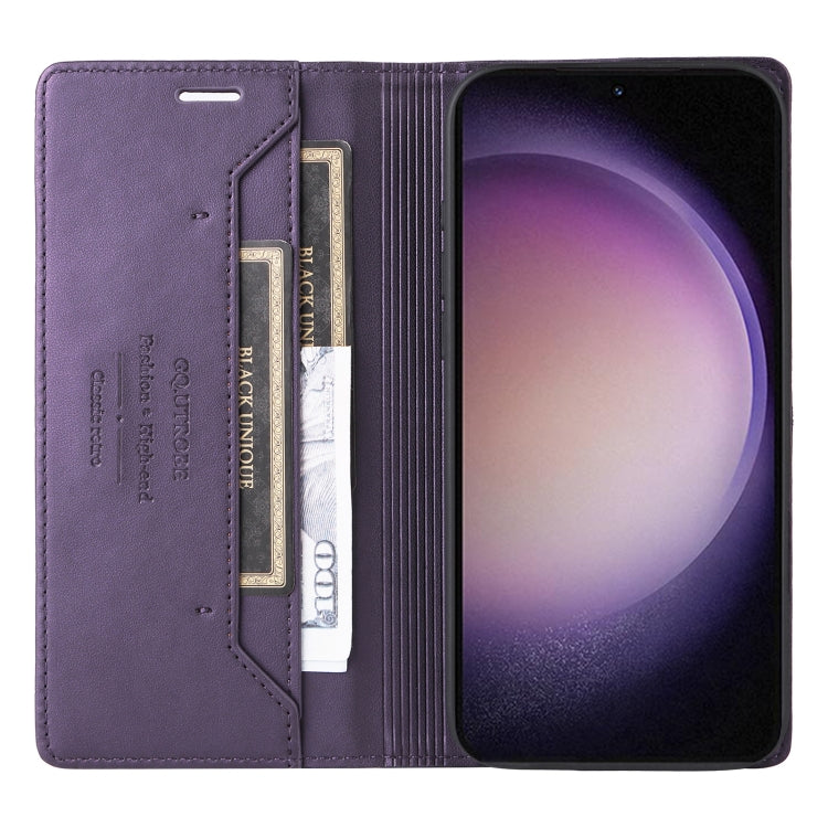 For Samsung Galaxy S23 5G GQUTROBE G01 RFID Anti-theft Leather Phone Case