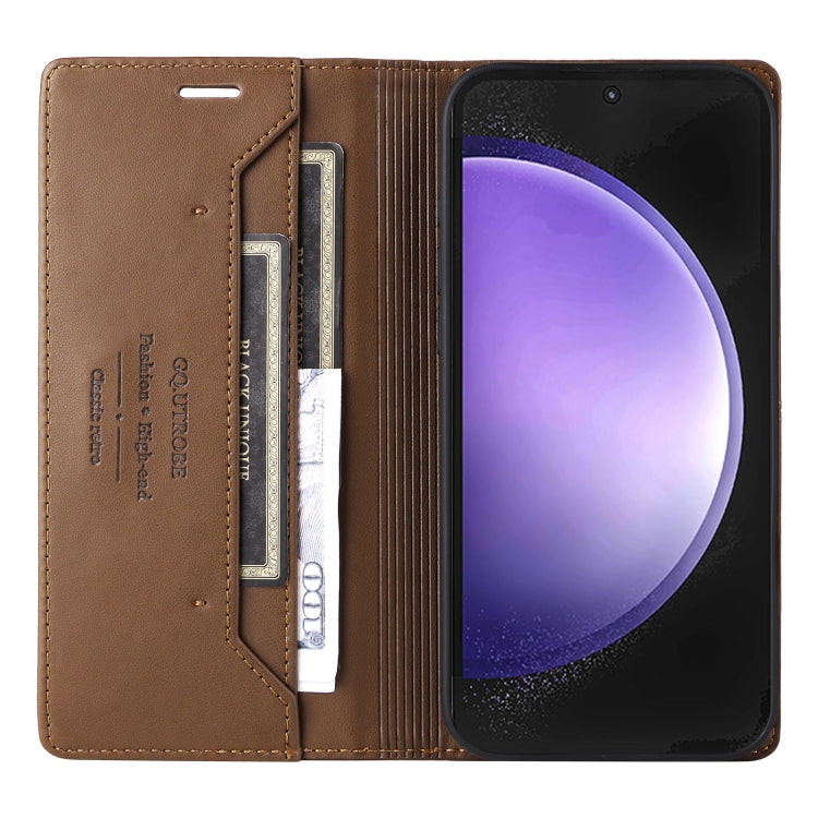 For Samsung Galaxy S23 FE 5G GQUTROBE G01 RFID Anti-theft Leather Phone Case