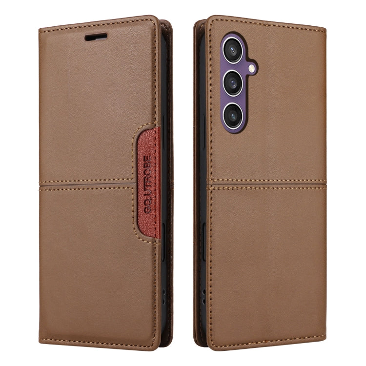 For Samsung Galaxy S24 FE 5G GQUTROBE G01 RFID Anti-theft Leather Phone Case
