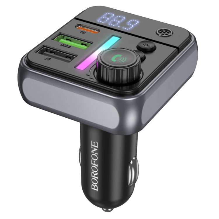 Borofone BC50 Ascenso PD20W & QC3.0 Car Bluetooth FM Transmitter - Black
