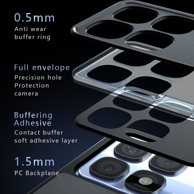 For Redmi K70 Ultra Armor Precise Hole PC Hybrid TPU Phone Case - Frosted Black