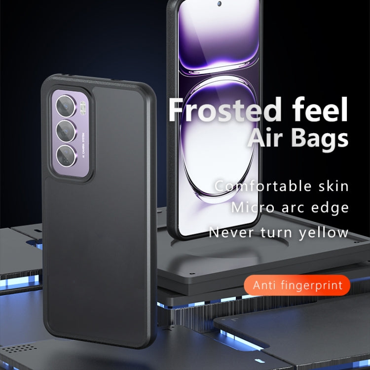 For OPPO Reno12 Global Armor Big Pore PC Hybrid TPU Phone Case - Transparent