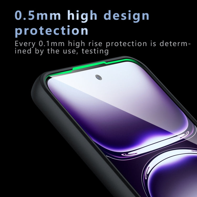 For OPPO Reno12 Global Armor Big Pore PC Hybrid TPU Phone Case - Frosted Black