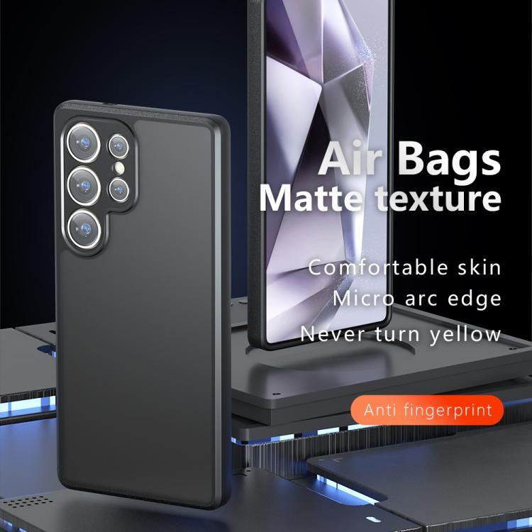 For Samsung Galaxy S25 Ultra 5G Armor Precise Hole PC Hybrid TPU Phone Case - Frosted Black