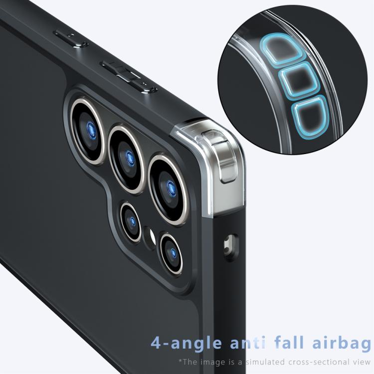 For Samsung Galaxy S25 Ultra 5G Armor Precise Hole PC Hybrid TPU Phone Case - Frosted Black