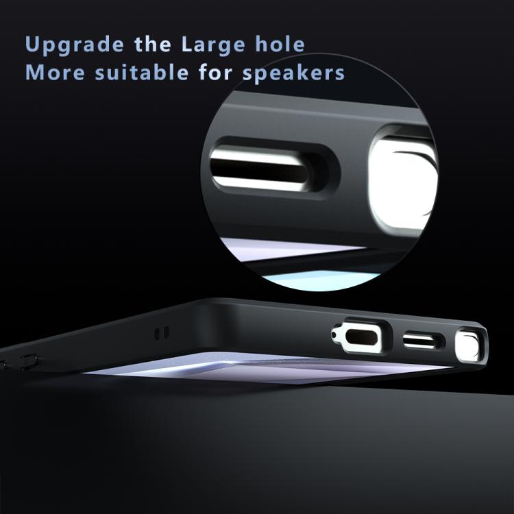 For Samsung Galaxy S25 Ultra 5G Armor Precise Hole PC Hybrid TPU Phone Case - Frosted Black
