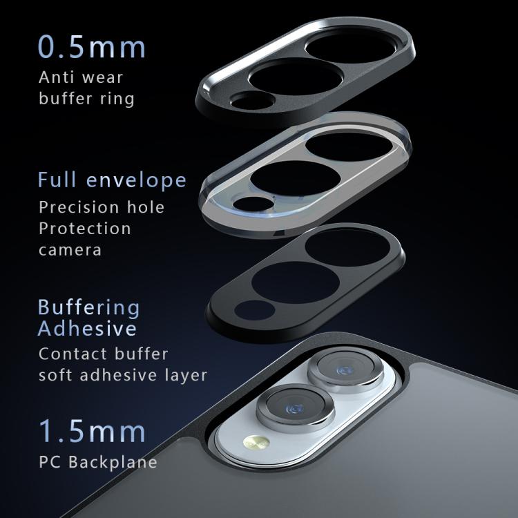 For Samsung Galaxy S25 Edge 5G Armor Precise Hole PC Hybrid TPU Phone Case - Frosted Black