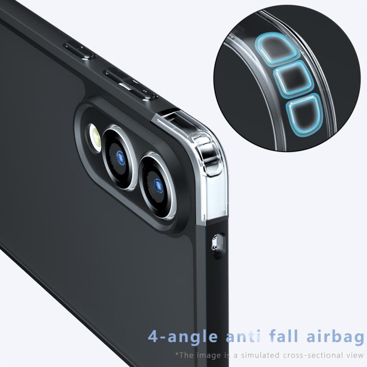 For Samsung Galaxy S25 Edge 5G Armor Precise Hole PC Hybrid TPU Phone Case - Frosted Black