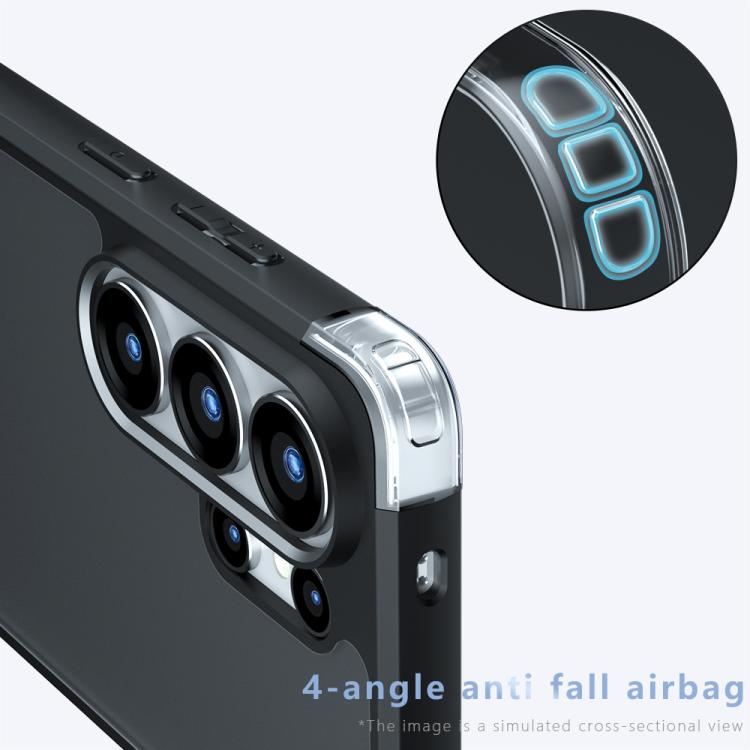 For Samsung Galaxy S26 Ultra 5G Armor Precise Hole PC Hybrid TPU Phone Case - Frosted Black