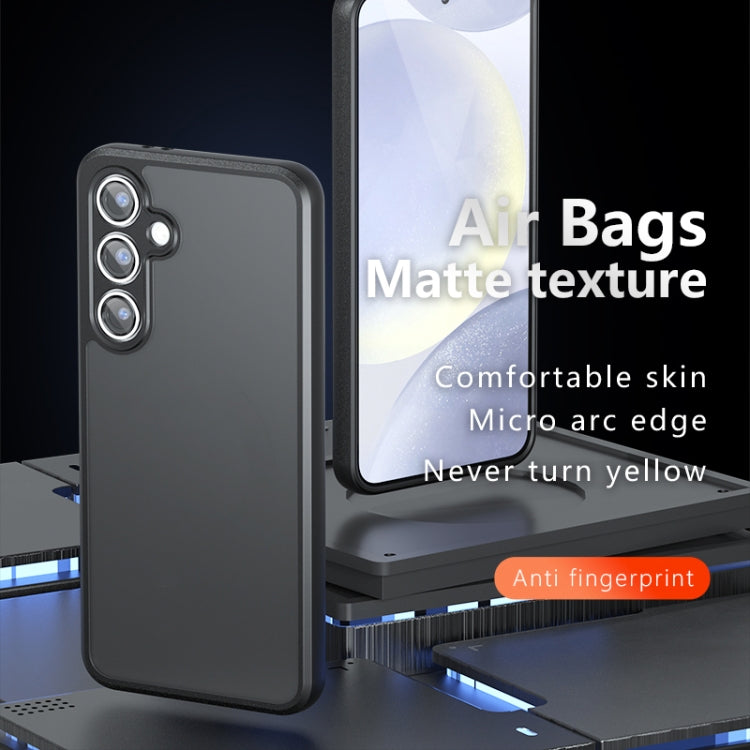 For Samsung Galaxy S24 FE 5G Armor Precise Hole PC Hybrid TPU Phone Case - Transparent