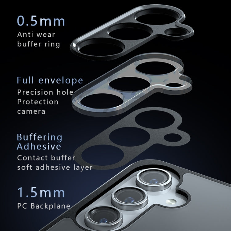 For Samsung Galaxy S24 FE 5G Armor Precise Hole PC Hybrid TPU Phone Case - Transparent