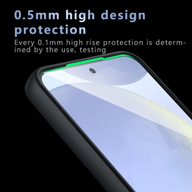 For Samsung Galaxy S24 FE 5G Armor Precise Hole PC Hybrid TPU Phone Case - Transparent