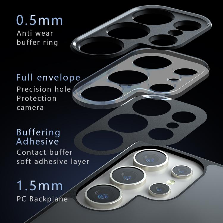 For Samsung Galaxy S25 Ultra 5G Armor Precise Hole PC Hybrid TPU Phone Case - Transparent