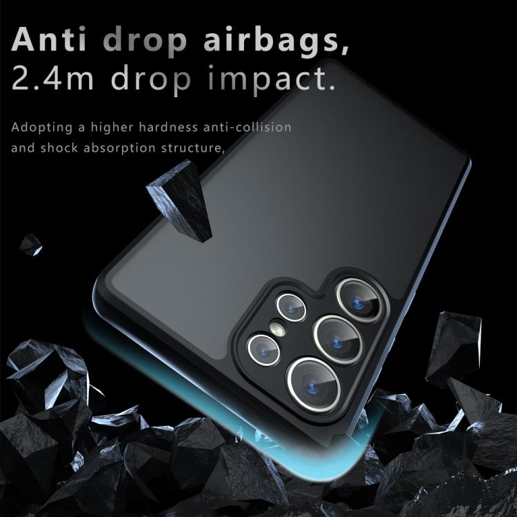 For Samsung Galaxy S25 Ultra 5G Armor Precise Hole PC Hybrid TPU Phone Case - Transparent