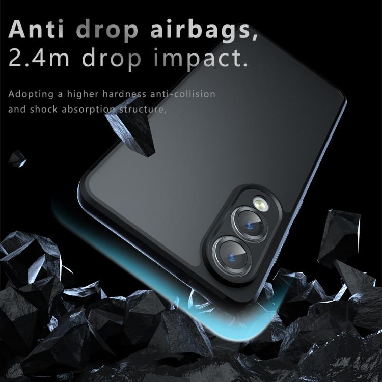 For Samsung Galaxy S25 Edge 5G Armor Precise Hole PC Hybrid TPU Phone Case - Transparent