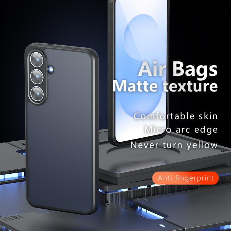 For Samsung Galaxy S25 FE 5G Armor Precise Hole PC Hybrid TPU Phone Case - Transparent