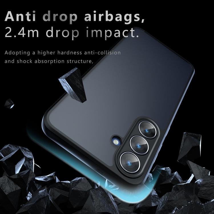 For Samsung Galaxy S25 FE 5G Armor Precise Hole PC Hybrid TPU Phone Case - Transparent