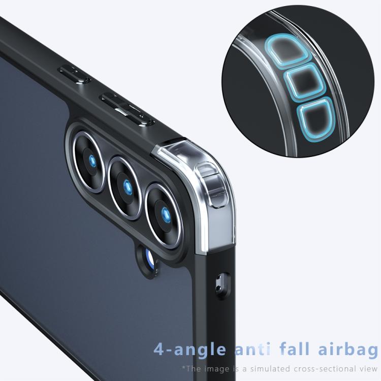For Samsung Galaxy S25 FE 5G Armor Precise Hole PC Hybrid TPU Phone Case - Transparent