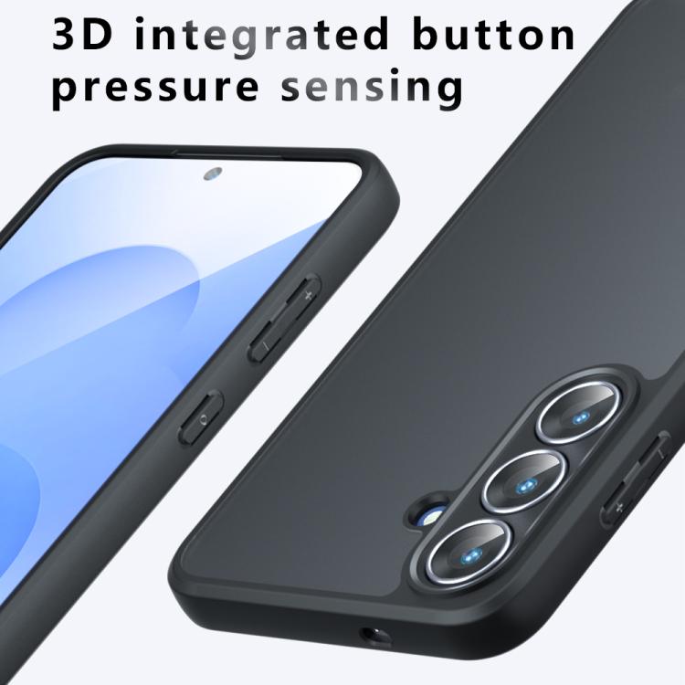 For Samsung Galaxy S25 FE 5G Armor Precise Hole PC Hybrid TPU Phone Case - Transparent